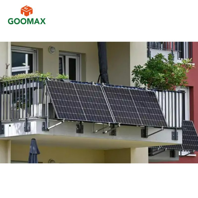 Balcony Solar Hook Photovoltaic PV Panel Kits System Railing Apartment Installation Mounting Racking Structure Design Balcony Power Plant Home