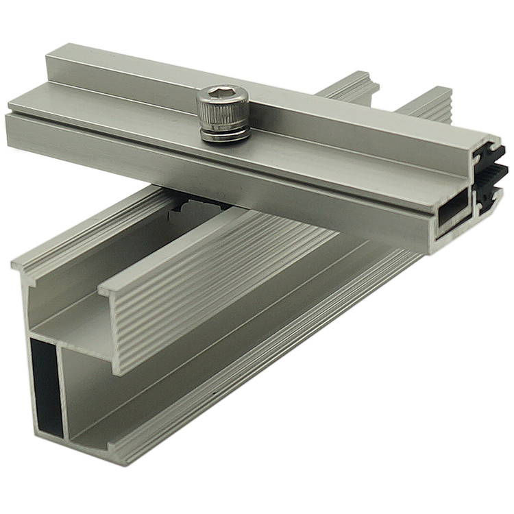 Aluminium Solar Panel Frame Ground Pole Mounting Profile Structure