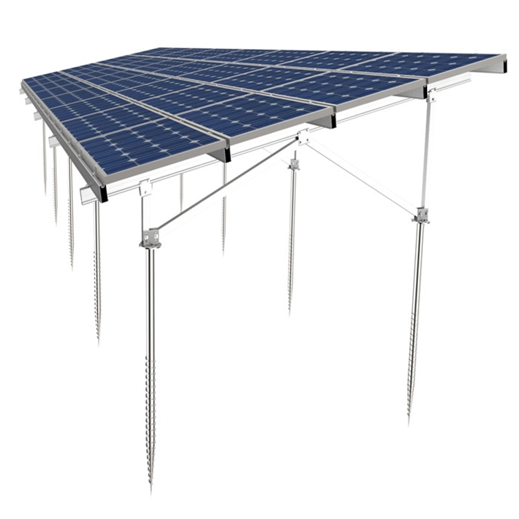 Ground Solar Panel Single Pole Mount Aluminum Mounted Racking Systems Structure