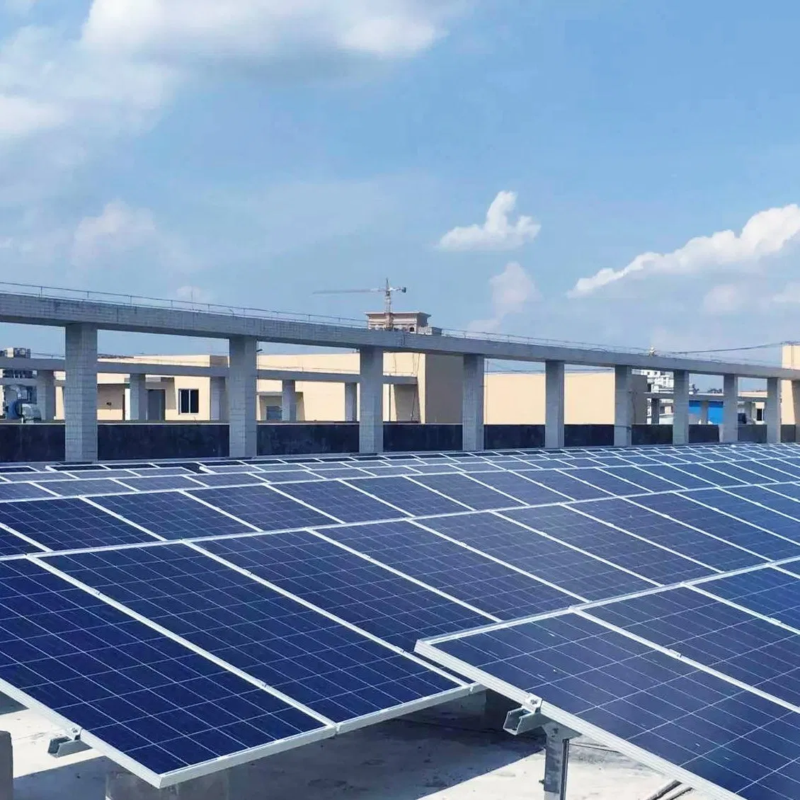 Solar Panel Pole Mounting Stand Structure for Model No. 1 with H-Shaped Track