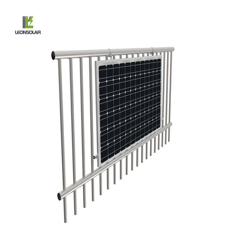Heavy-Duty Solar Panel Mount for Flat Balcony Railings