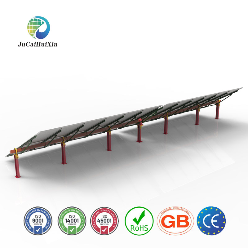 Professional Ground Painted Single Axis Design Support Solar Tracking System