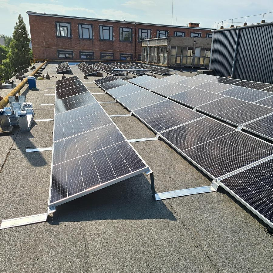 Solar Module Flat Roof Mounting Ballasted System