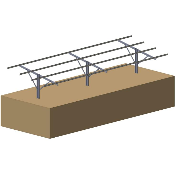 Solar PV Ground Plant Module Mounting Steel Pole Structure