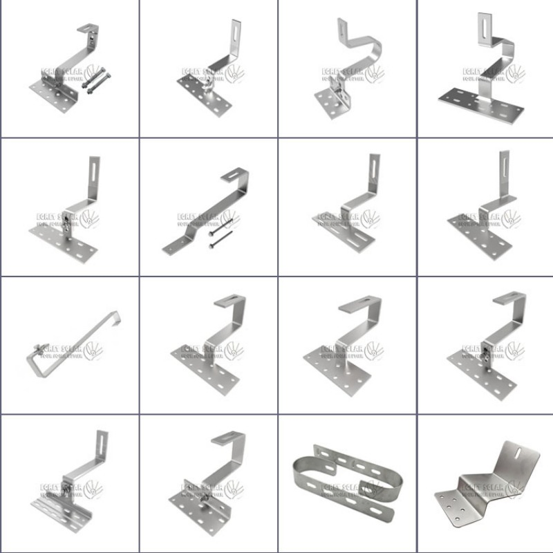 Solar PV Mounting Tile Roof Solution with SUS304 Roof Hook