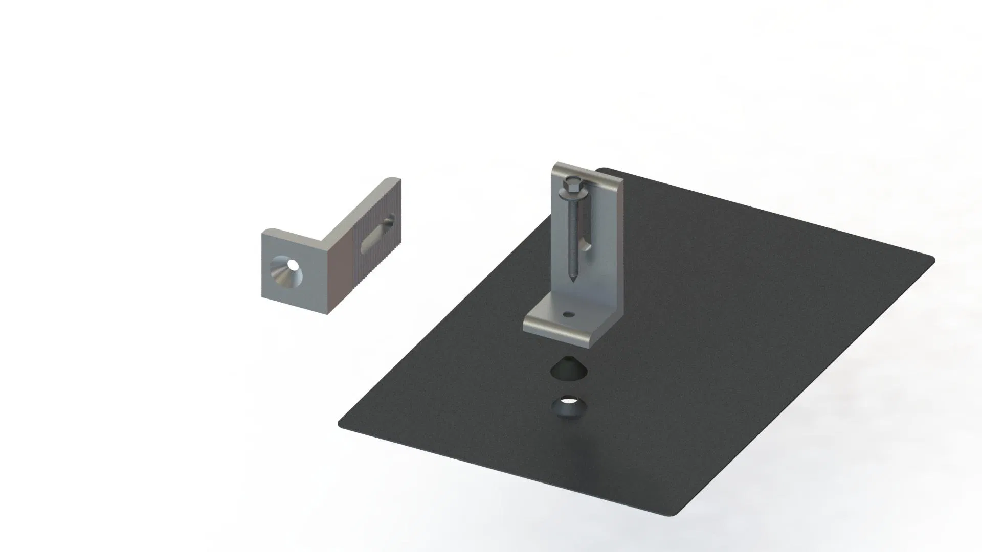 Aluminum Solar Roof Mounting L Foot Waterproof Asphalt Shingle Roof Mount Flashing Kit for Metal Roof Tile Tin Roof