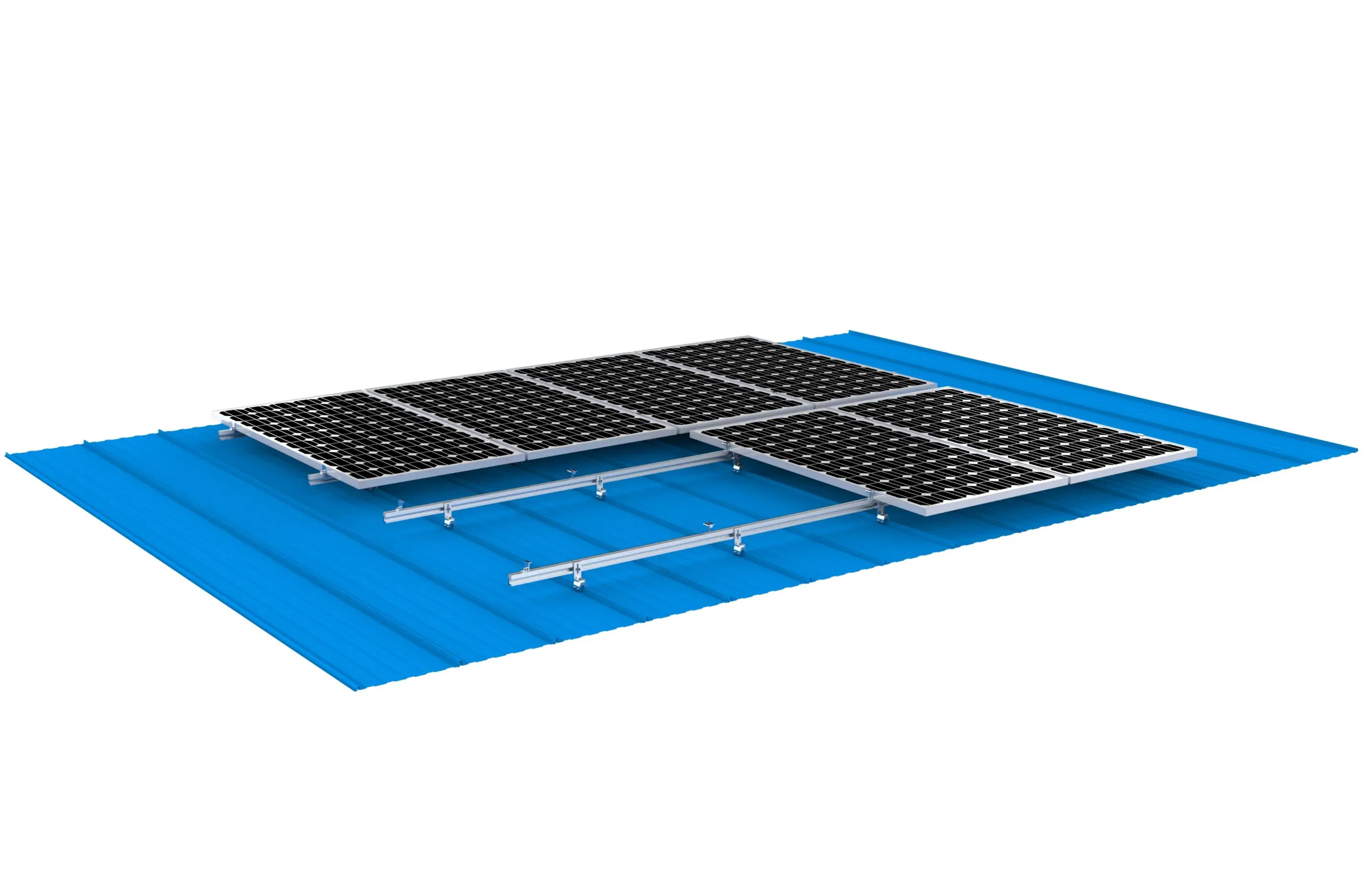 Modular Design Recyclable Materials Solar Track Mounting Kit for Tin Rooftops