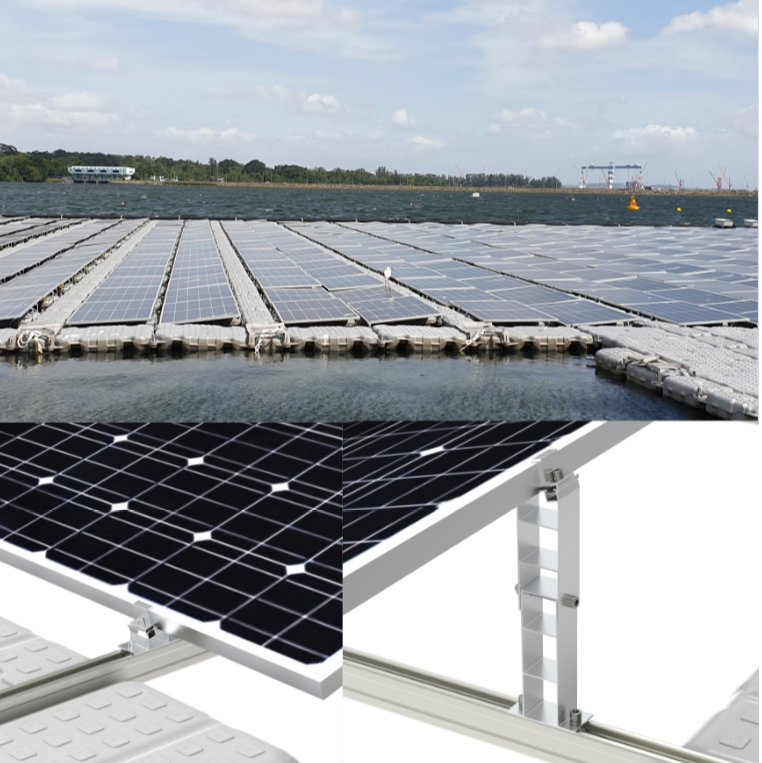 Easy Install Floating Solar PV Mounting System, Pre-Assembled HDPE Pontoon for Lake