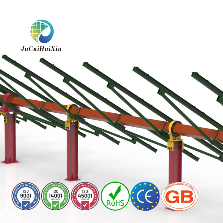 Professional Ground Painted Single Axis Design Support Solar Tracking System