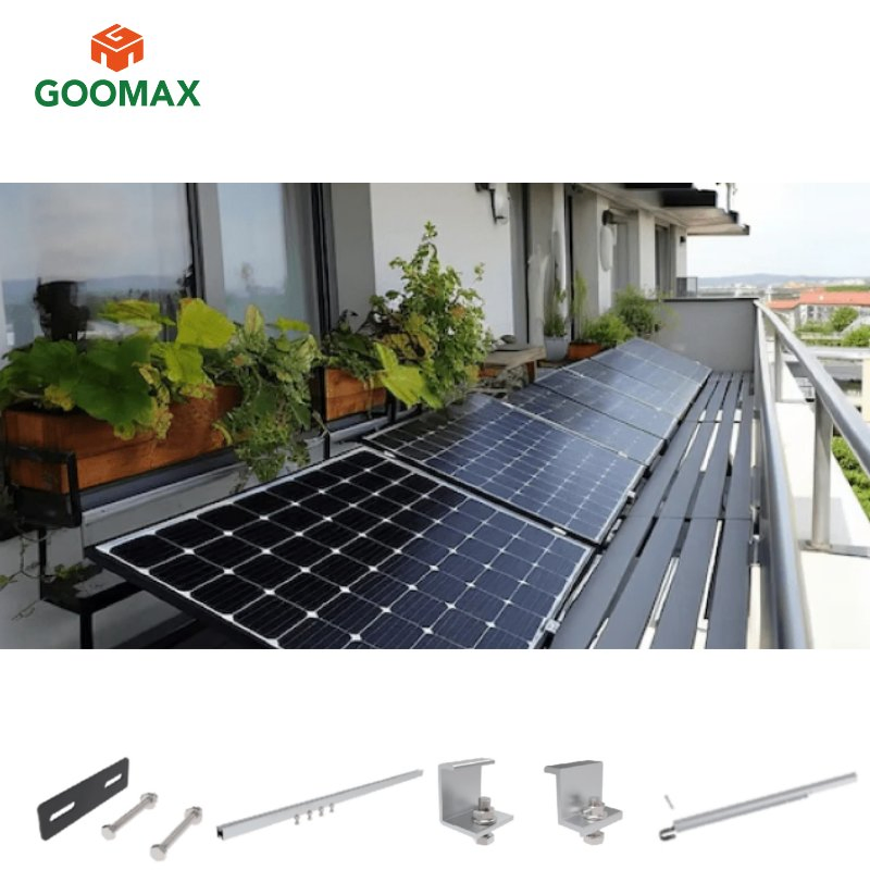 Goomax Balcony Solar Mounting Racking Structure Metal Balcony Brackets Easy Installation