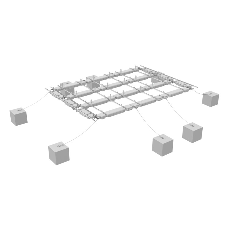 Easy Install Floating Solar PV Mounting System, Pre-Assembled HDPE Pontoon for Lake