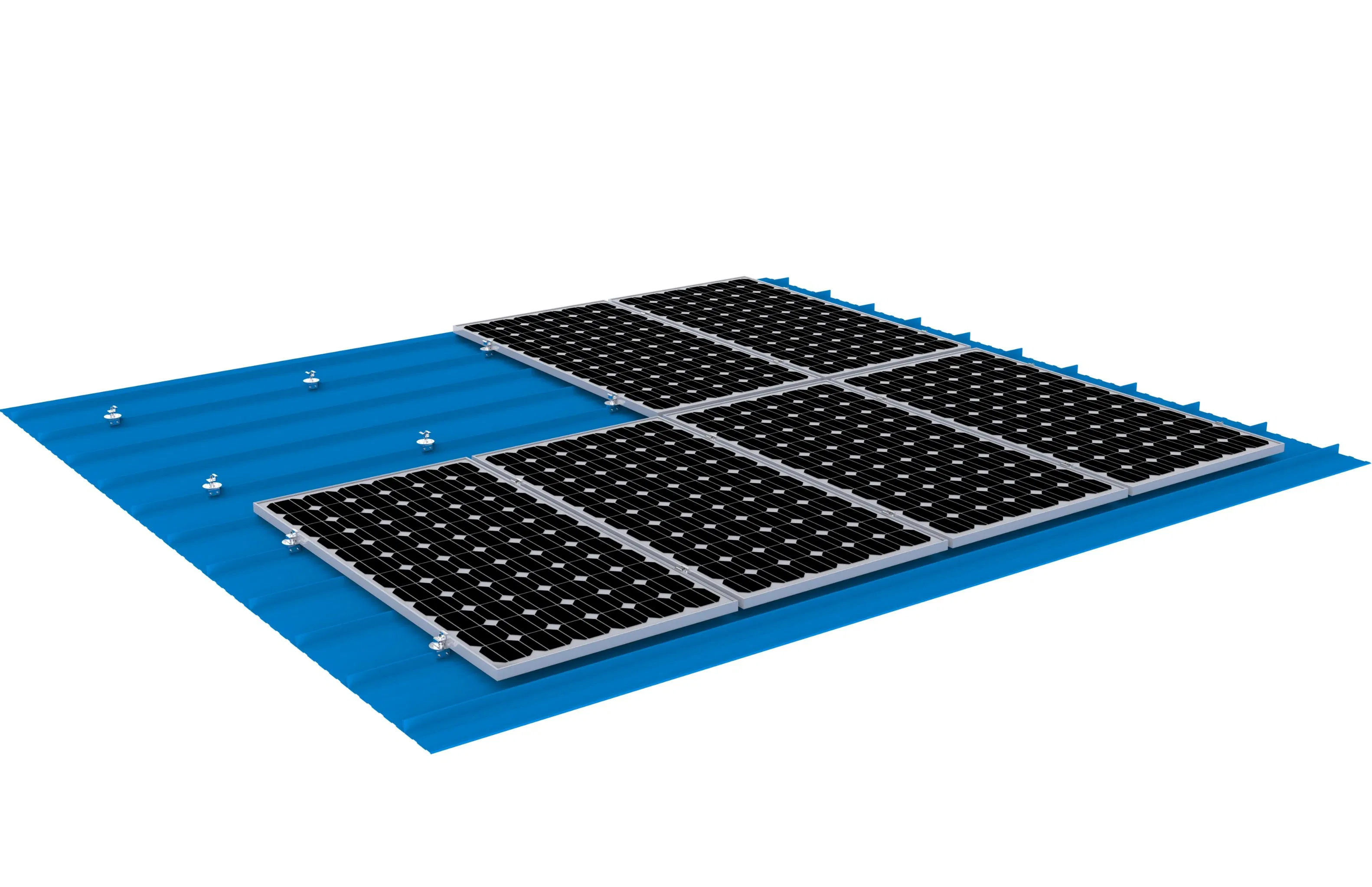 Modular Design Recyclable Materials Solar Track Mounting Kit for Tin Rooftops