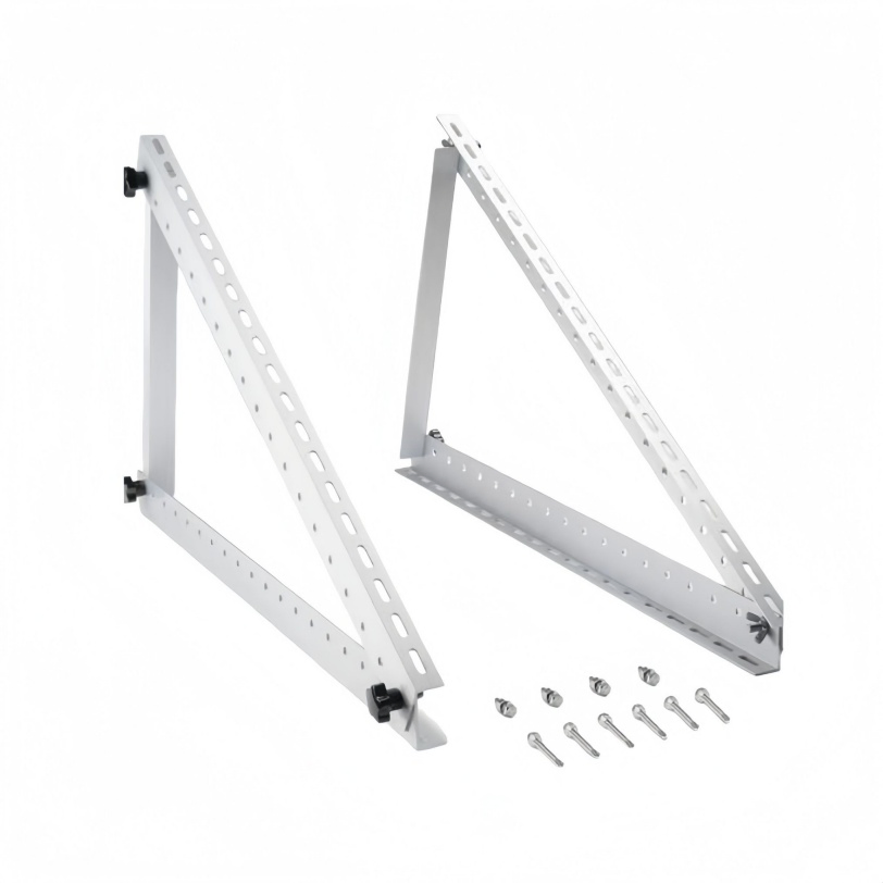 Solar Balcony Installation Bracket Space-Saving Railing-Mounted Solar Balcony Installation Bracket with Natural Aluminum Alloy Material