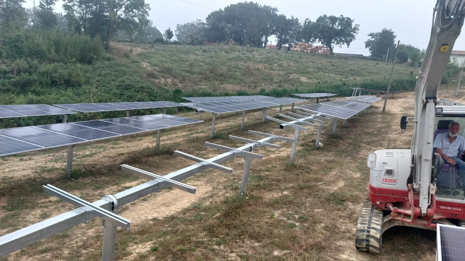 Customized Ground Mounted Pole Structure Fixing Support Rack for Solar System
