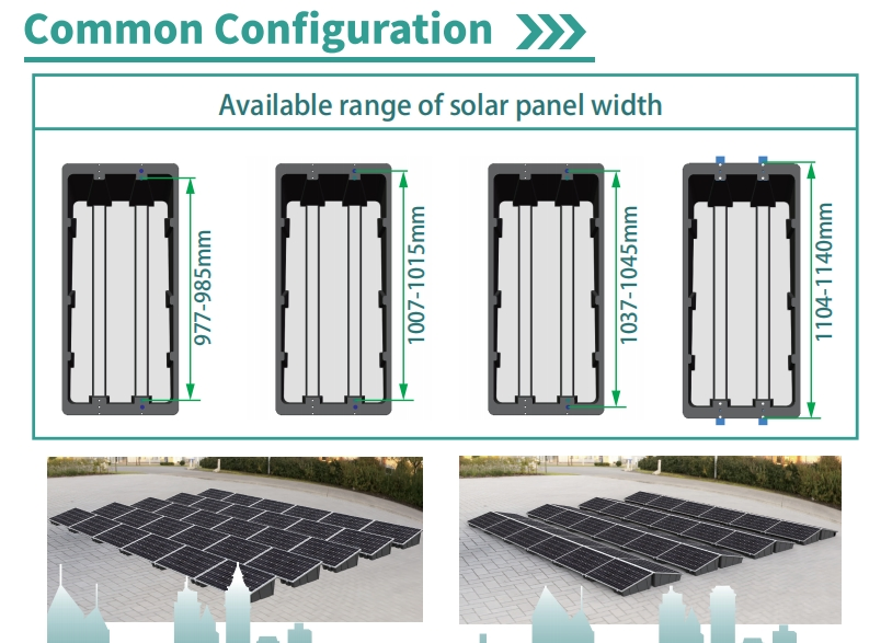 Wholesale Solar Ballasted Mounting Tray Bucket for Flat Roof or Ground Mounting System