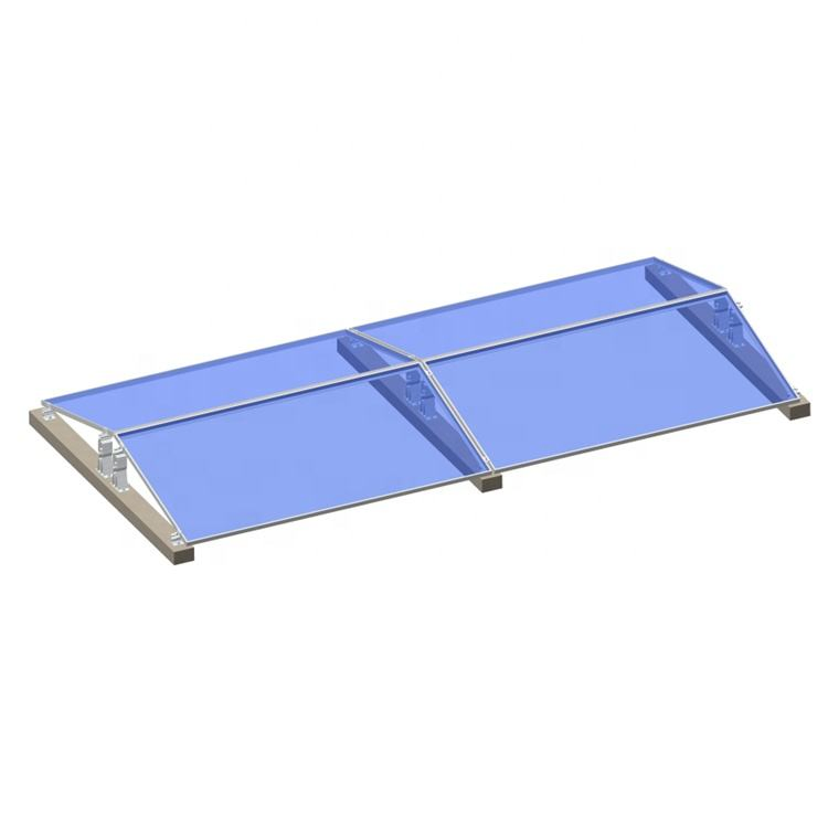 Concrete Flat Roof East-West Ballasted Structure Aluminum Solar Mounting System Bracket Factory Flat Roof PV Mounting