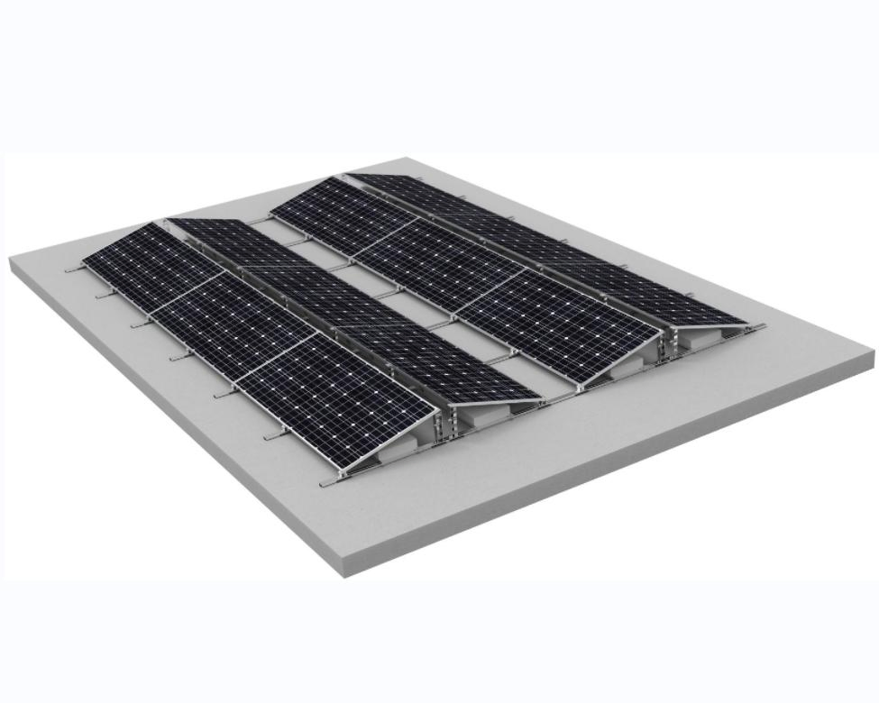 Free Design Flat Roof Photovoltaic Solar Ballasted Panel Mounting System