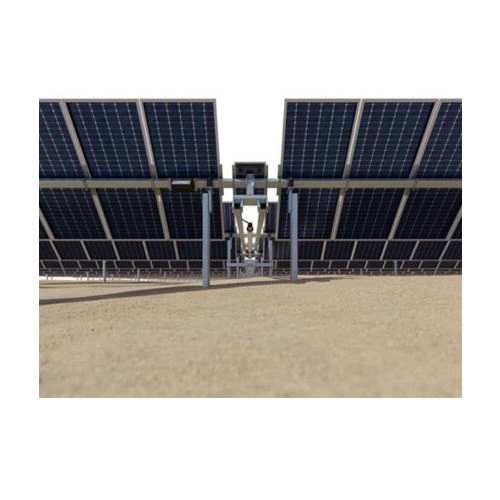 Customized Flat Single Axis Solar Tracker with Controller Components for Efficient Solar Panel Tracking System