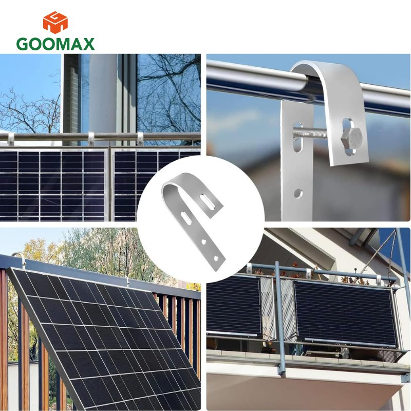 Goomax Balcony Solar Mounting Racking Structure Metal Balcony Brackets Easy Installation