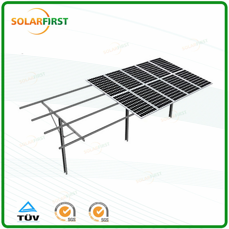 Solar Ground Mounting Structure Single Pile C Pole Solution