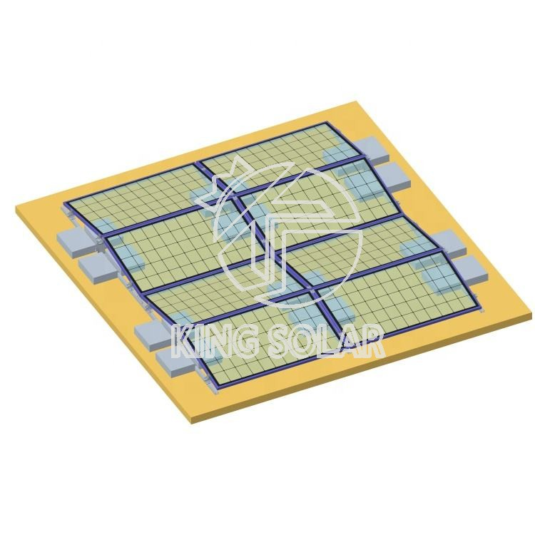 Durable Aluminum Ballasted Solar Mounting for Flat Roofs