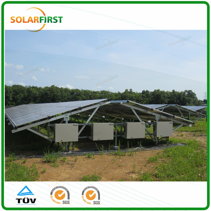 Solar Ground Mounting Structure Single Pile C Pole Solution
