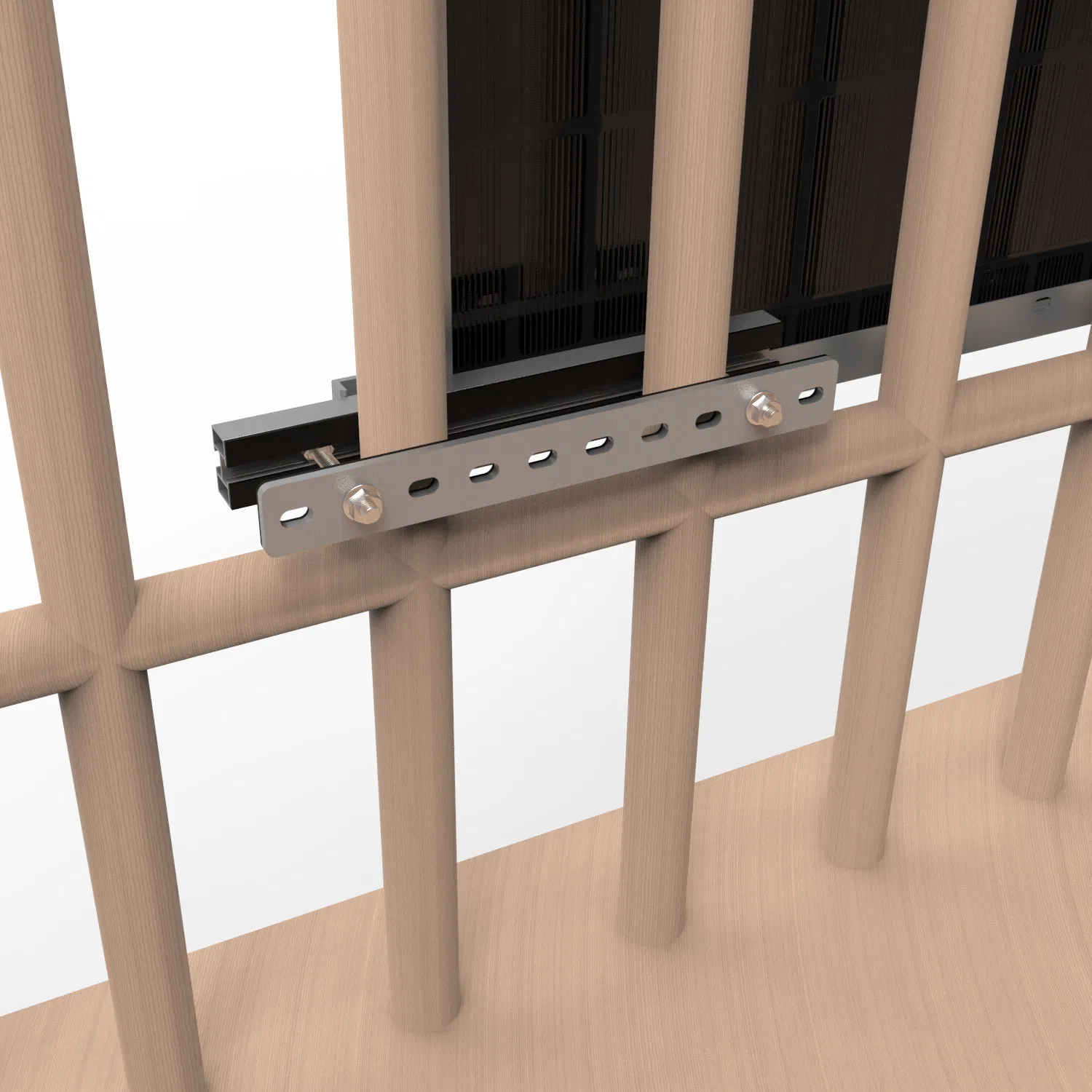 Photovoltaic Panel Bracket Solar Mounting Adjustable Angle Balcony Railing Structure