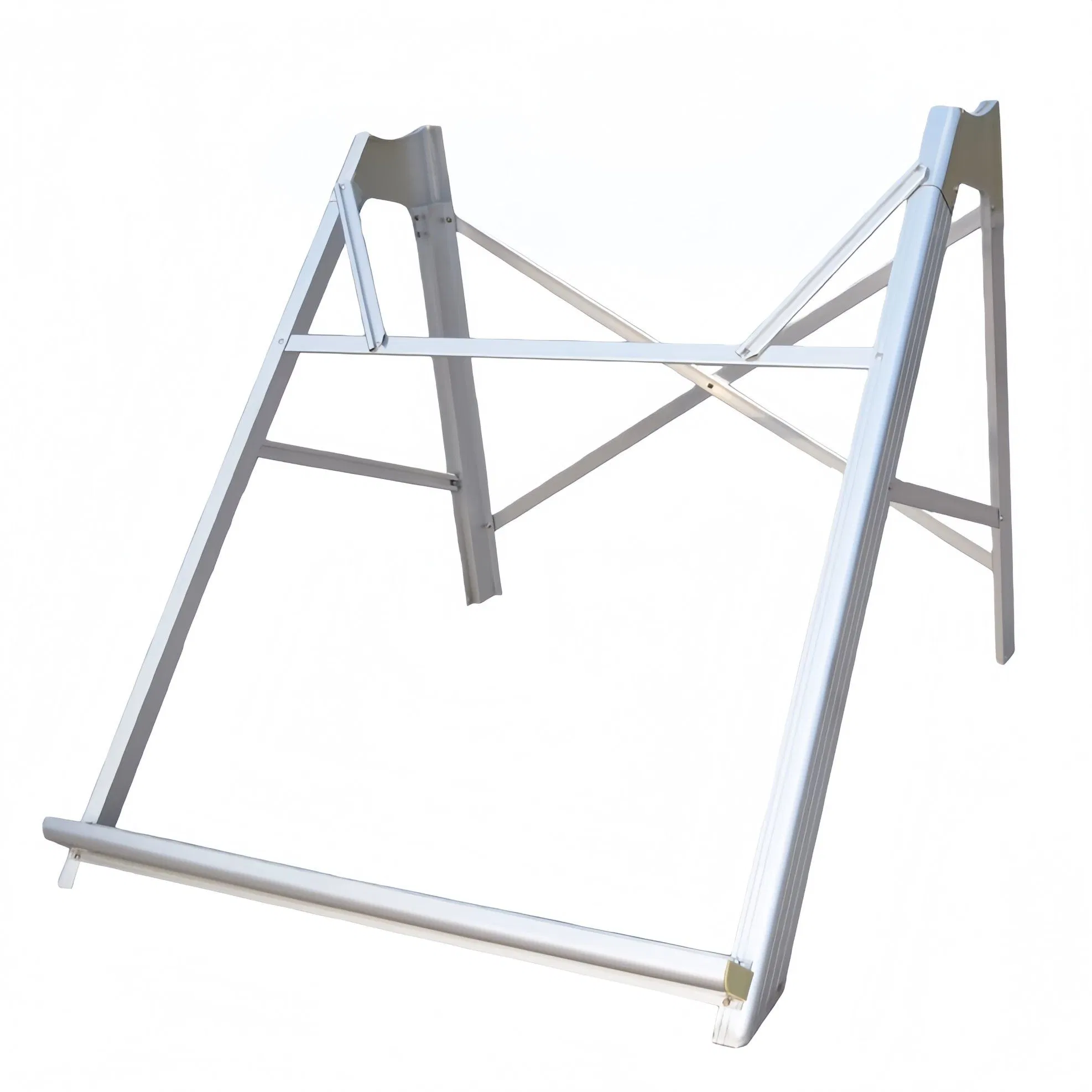 Universal-Fit Space-Saving Railing-Mounted Solar Balcony Installation Bracket with Natural Aluminum Alloy Material