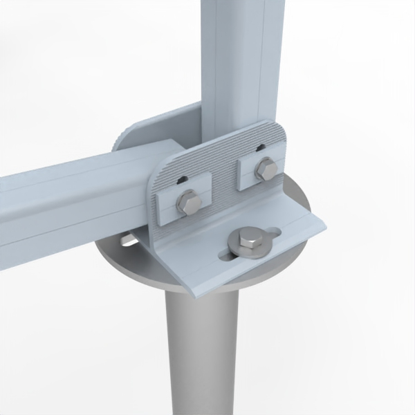 Solar Steel Pole Anchor Pedestal Ground Screw Mounting Structure