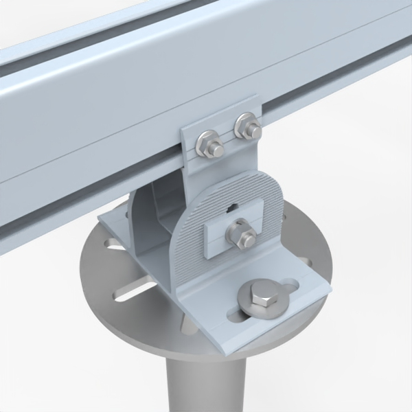 Solar Steel Pole Anchor Pedestal Ground Screw Mounting Structure