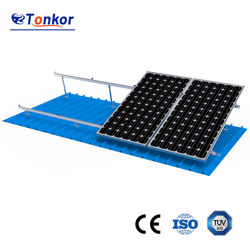 Stainless Steel Solar Roof Mounting System Tile Hook Metal Roof Bracket Aluminum Ballasted Flat Concrete Roof L Foot PV Mount