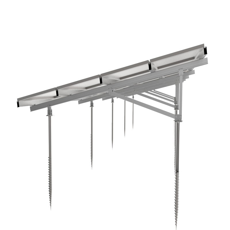 PV Carbon Steel Solar Ground Adjustable Mounting Frame Pole Brackets Steel Structure