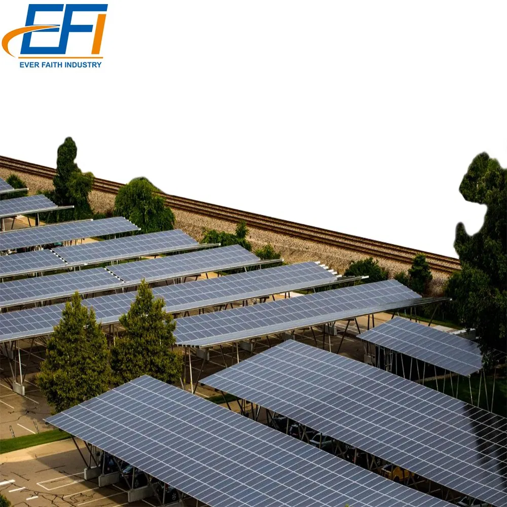 Solar Carport Panel Pole Mounting System Galvanized Residential Solar Carport Solar Car Parking Structure