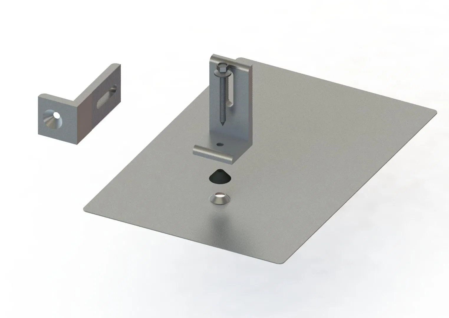 Aluminum Solar Roof Mounting PV Panel L Foot Waterproof Asphalt Shingle Roof Mount Flashing Kit for Metal Roof Tile Roof