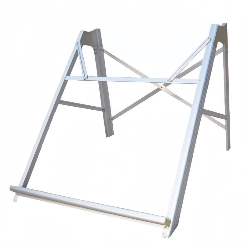 Solar Balcony Installation Bracket Space-Saving Railing-Mounted Solar Balcony Installation Bracket with Natural Aluminum Alloy Material