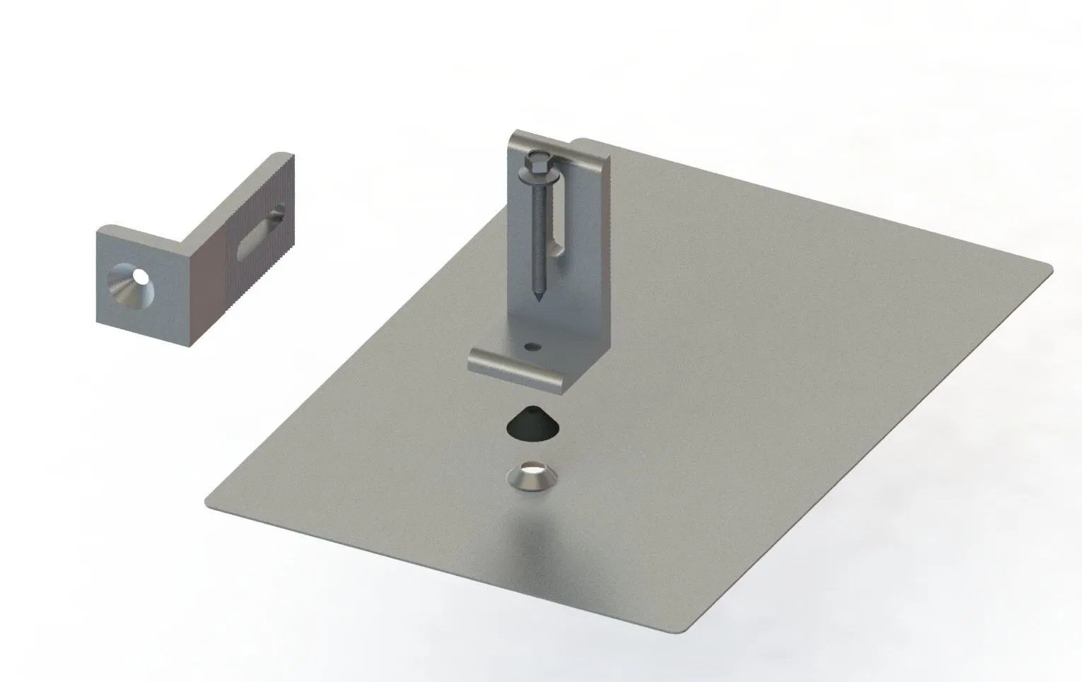 Aluminum Solar Roof Mounting L Foot Waterproof Asphalt Shingle Roof Mount Flashing Kit for Metal Roof Tile Tin Roof