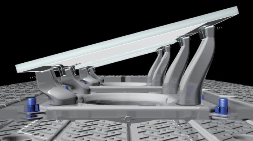 Blue Dolphin PV Panel Buoy Solar System Fish Pond Solar Floating Pontoon for Pool