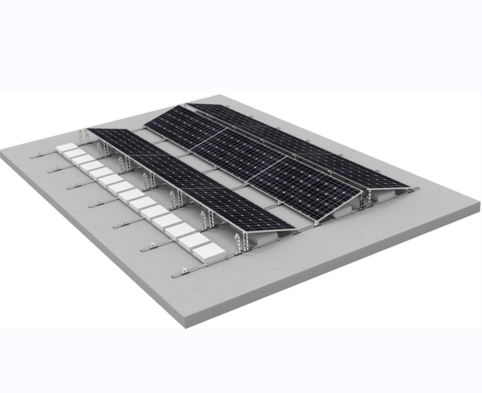 Free Design Flat Roof Photovoltaic Solar Ballasted Panel Mounting System