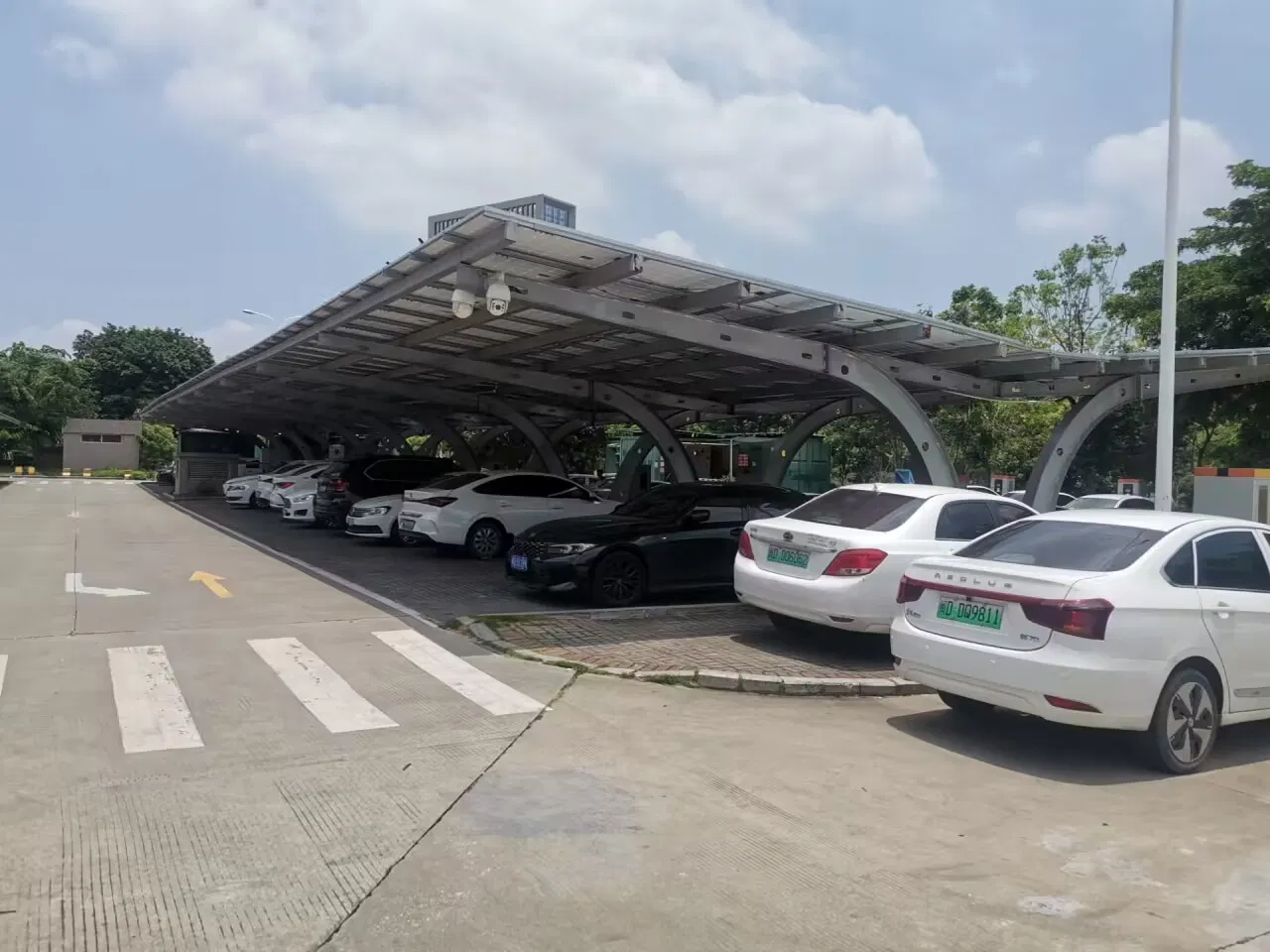 New Design Car Garage Port Solar Aluminum Carport Canopy Mounting System BIPV Waterproof