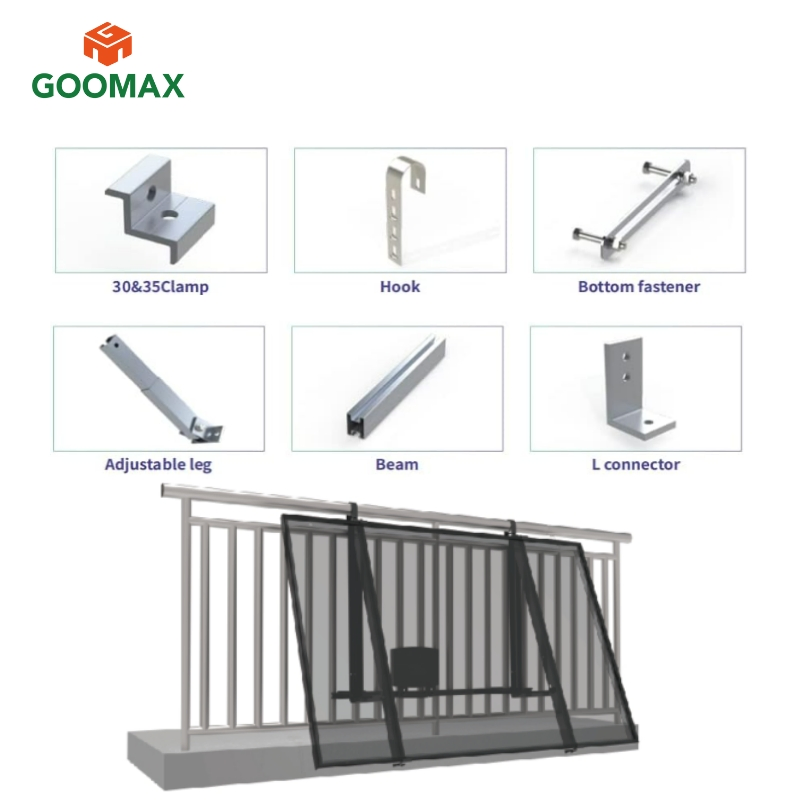 Goomax Adaptable Balcony Solar Panel Mounts Balcony Bracket Design Any Setup