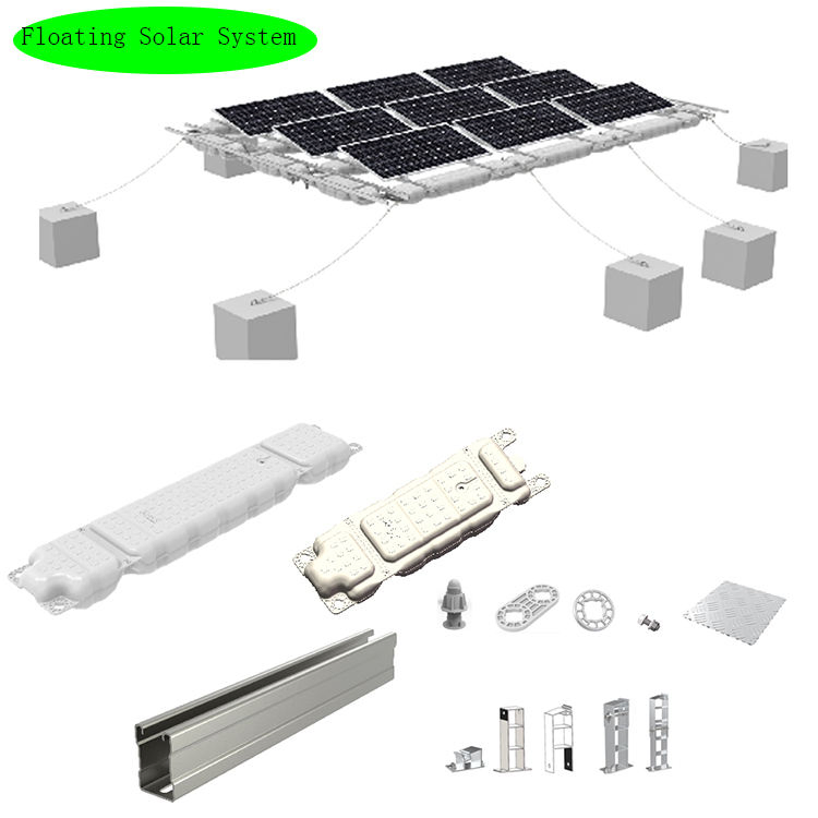Easy Install Floating Solar PV Mounting System, Pre-Assembled HDPE Pontoon for Lake