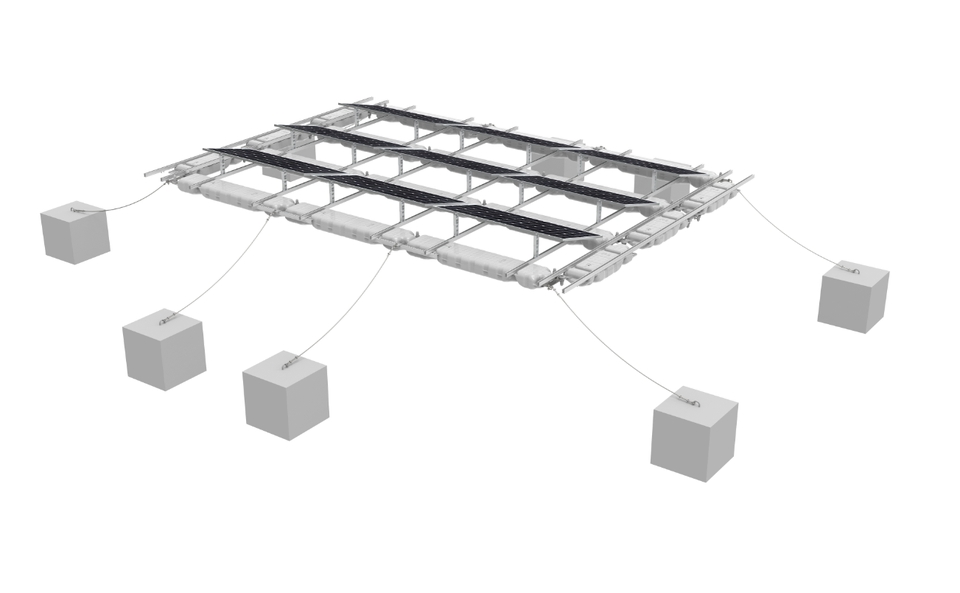 Solar Floating Pontoon Solar Energy Panel Mounting System
