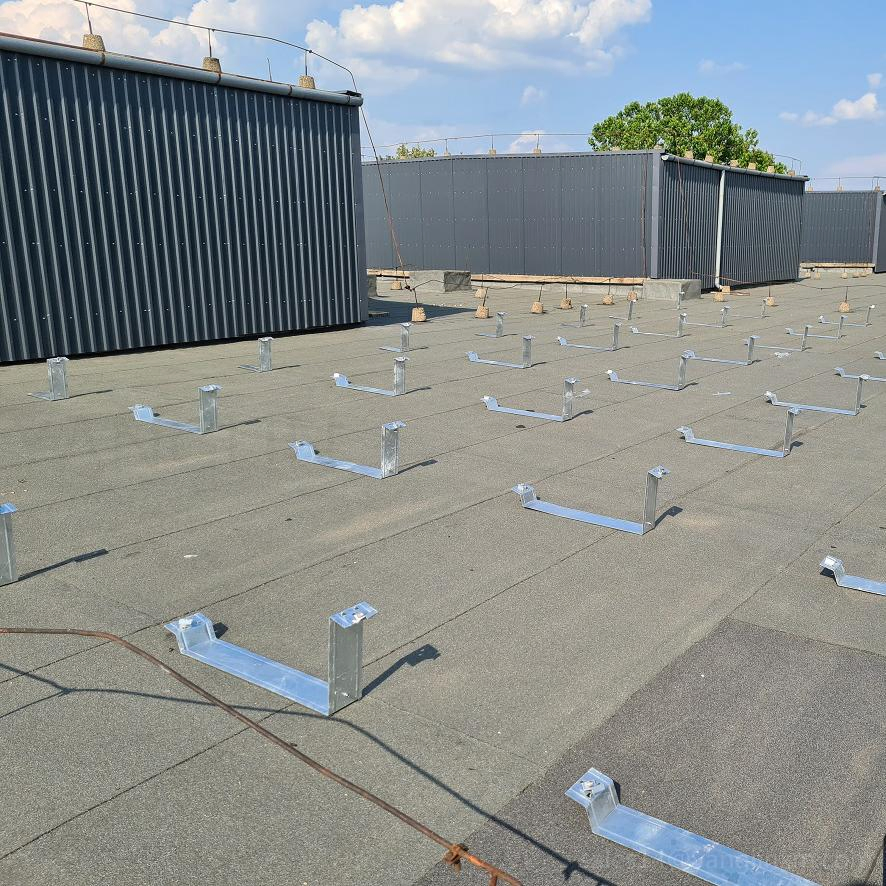 Solar Module Flat Roof Mounting Ballasted System