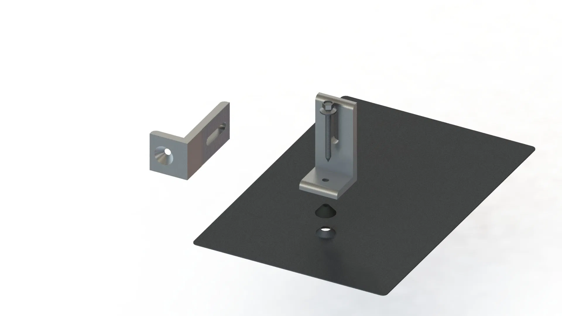 Aluminum Solar Roof Mounting L Foot Waterproof Asphalt Shingle Roof Mount Flashing Kit for Metal Roof Tile Tin Roof