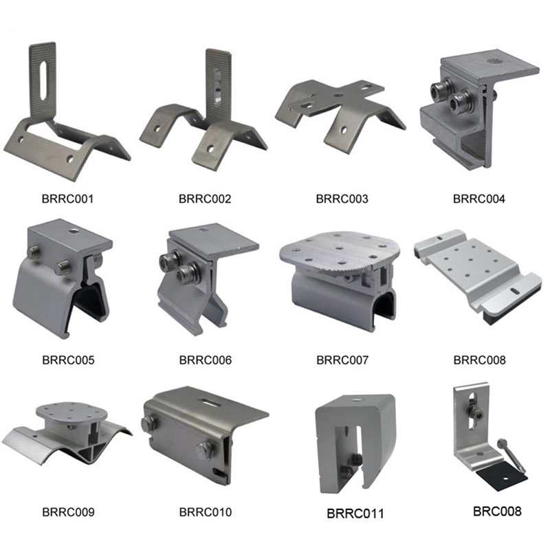 Aluminum Alloy Tile Photovoltaic Solar Panel Mounting Bracket Kit