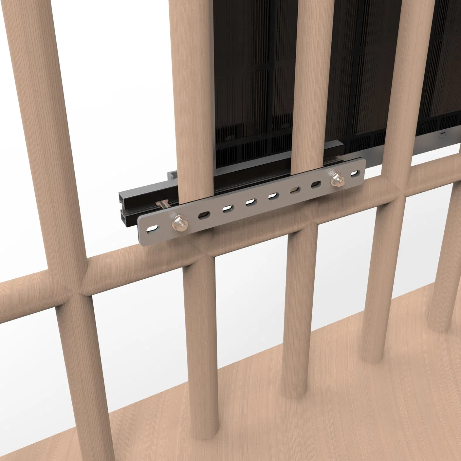 Aluminum Balcony Railing Adjustable Solar Panel Support Bracket