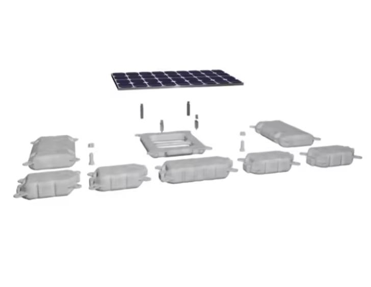 Blue Dolphin PV Panel Buoy Solar System Fish Pond Solar Floating Pontoon for Pool