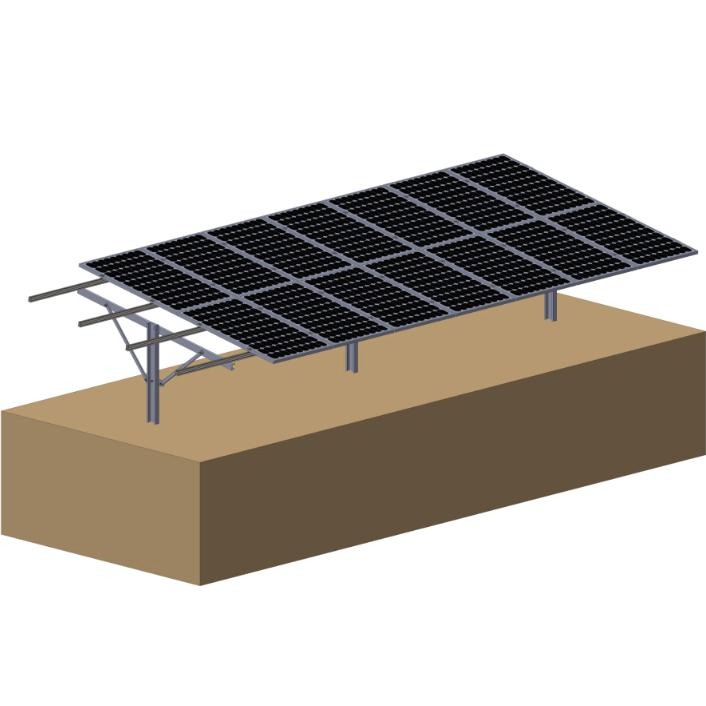 Solar PV Ground Plant Module Mounting Steel Pole Structure