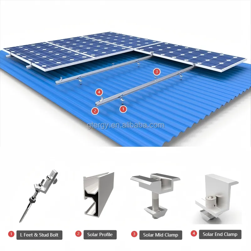 Inclined metal roof mount