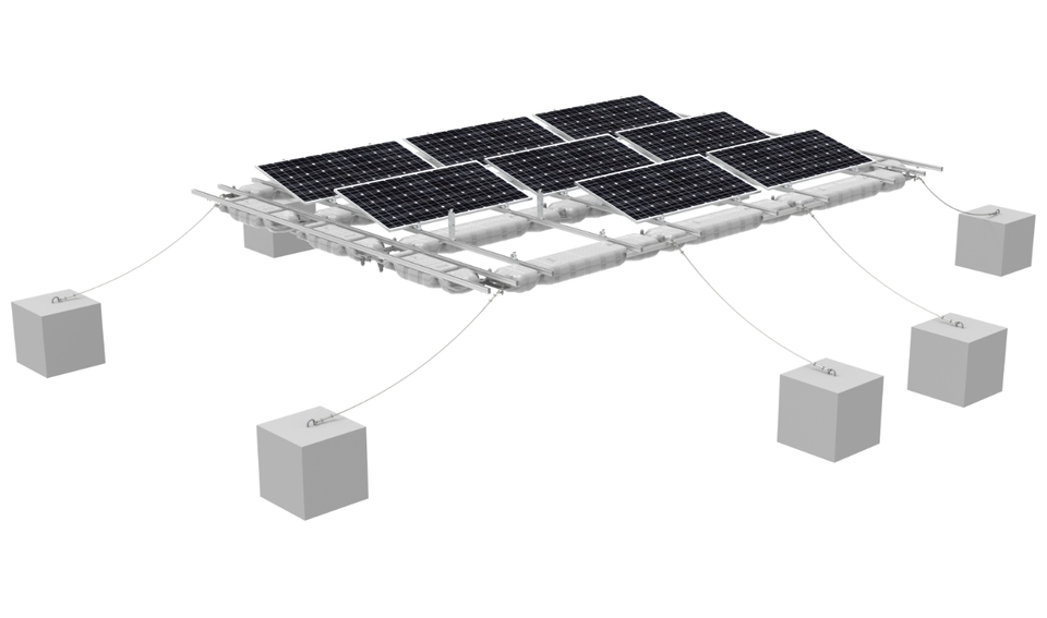 Solar Floating Pontoon Solar Energy Panel Mounting System